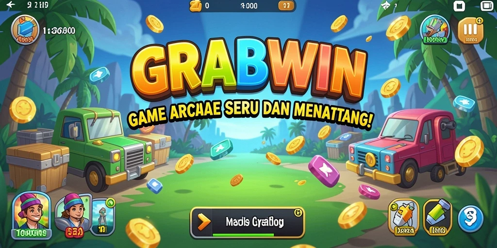 Tampilan gameplay seru dan menegangkan dalam GRABWIN.