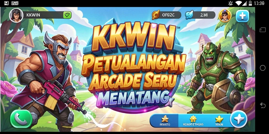 Screenshot KKWIN menampilkan aksi seru dalam gameplay Arcade.