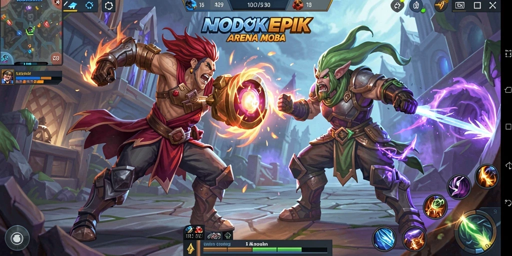 Tampilan gameplay intens KODOKHOKI889 di arena pertarungan.