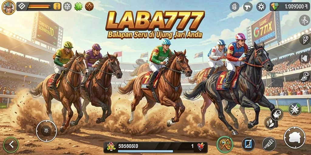 Tampilan gameplay menegangkan saat balapan di LABA777.