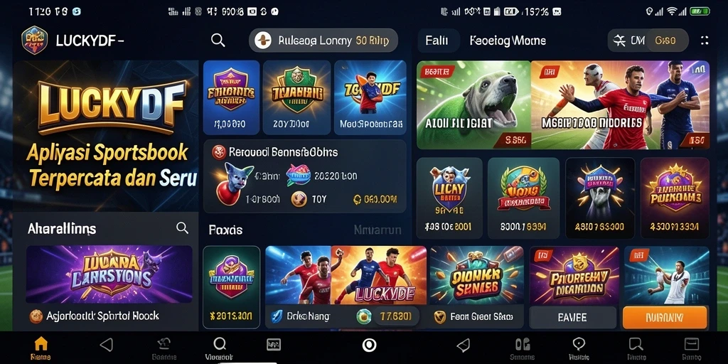 Tampilan gameplay LUCKYDF yang menarik dan interaktif.