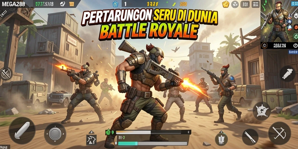 Gameplay seru dan mendebarkan dalam Battle Royale MEGA288.