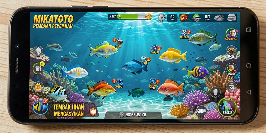 Gameplay seru MIKATOTO menembak ikan dengan berbagai senjata.