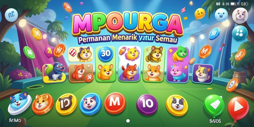 Screenshot gameplay Bingo MPOSURGA yang seru dan penuh warna.