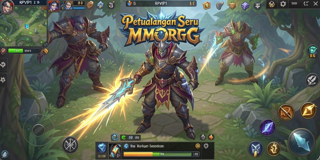 Screenshot gameplay RPVIP1 dengan aksi seru dan karakter menakjubkan di MMORPG.