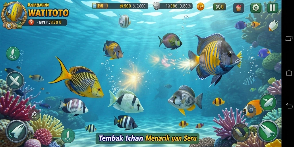 Tampilan gameplay WATITOTO yang penuh warna dan seru.